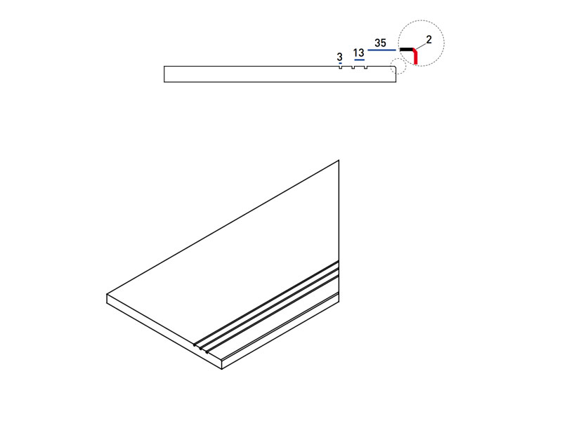 Бортик Миллениум Блэк 30x60 грип правый X2 (620090000765)